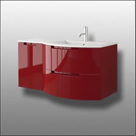 LATOSCANA La Toscana OA43OPT3R Oasi Vanity Sink Top Left Cabinet 2 Drawers Red OA43OPT3R